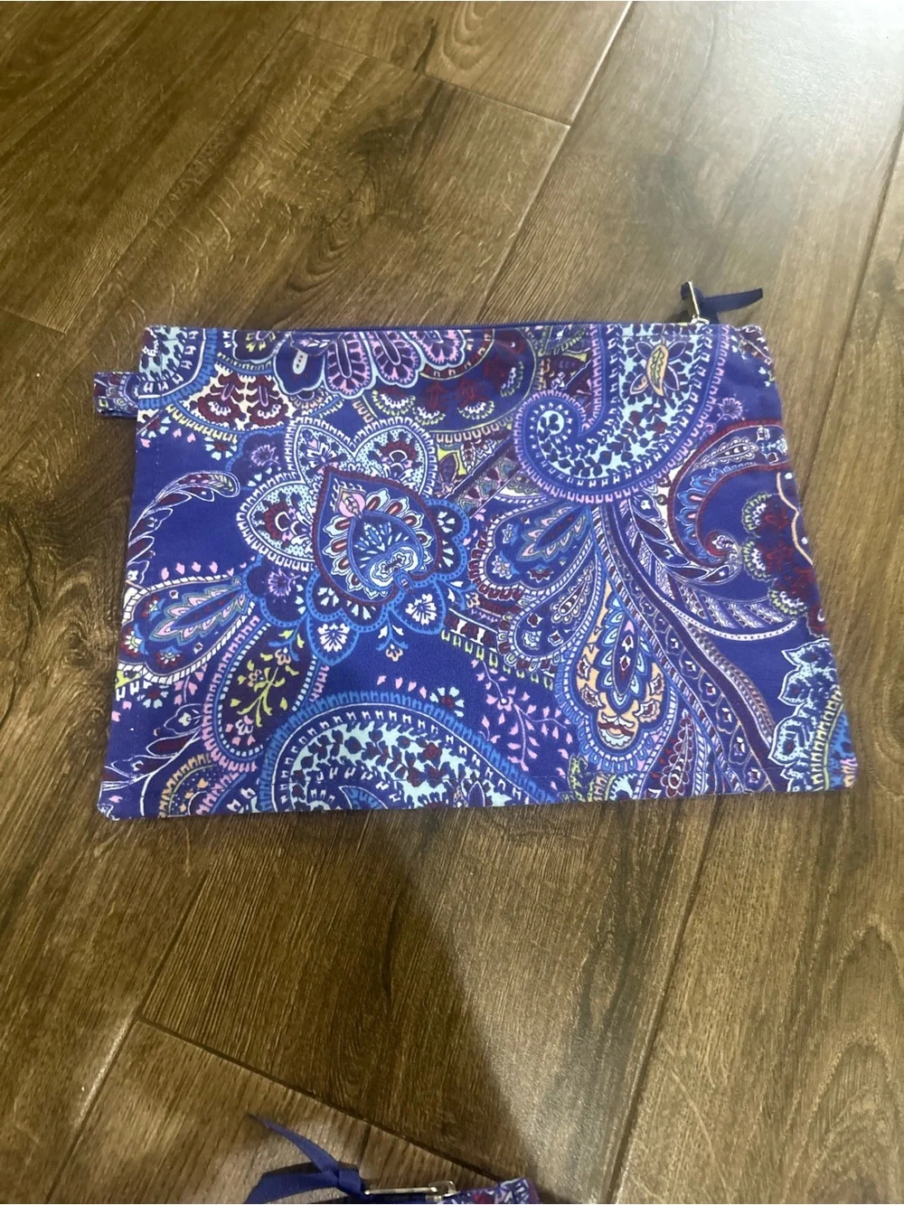 NWT Purple Paisley Zip Pouch Set - chicos Women Bagsi